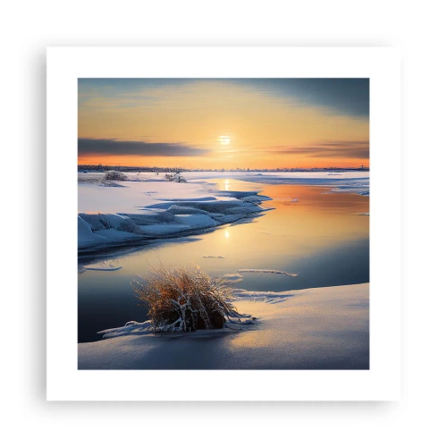 Poster - Wintersonnenuntergang - 40x40 cm