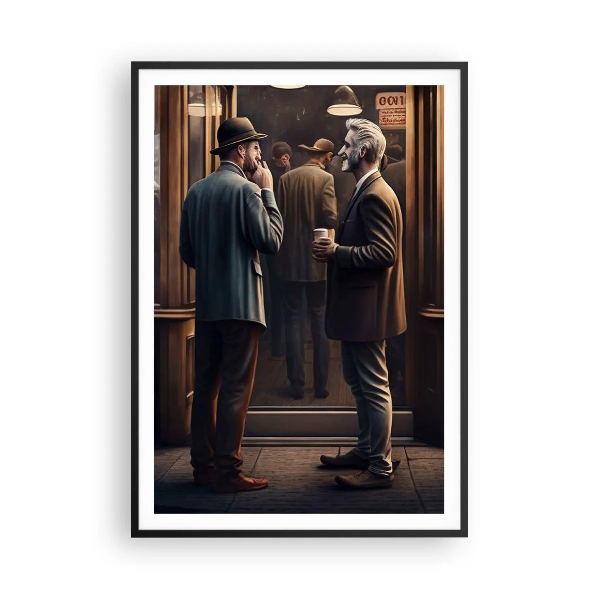 Poster in einem schwarzem Rahmen - Gute Zeit des Tages - 70x100 cm