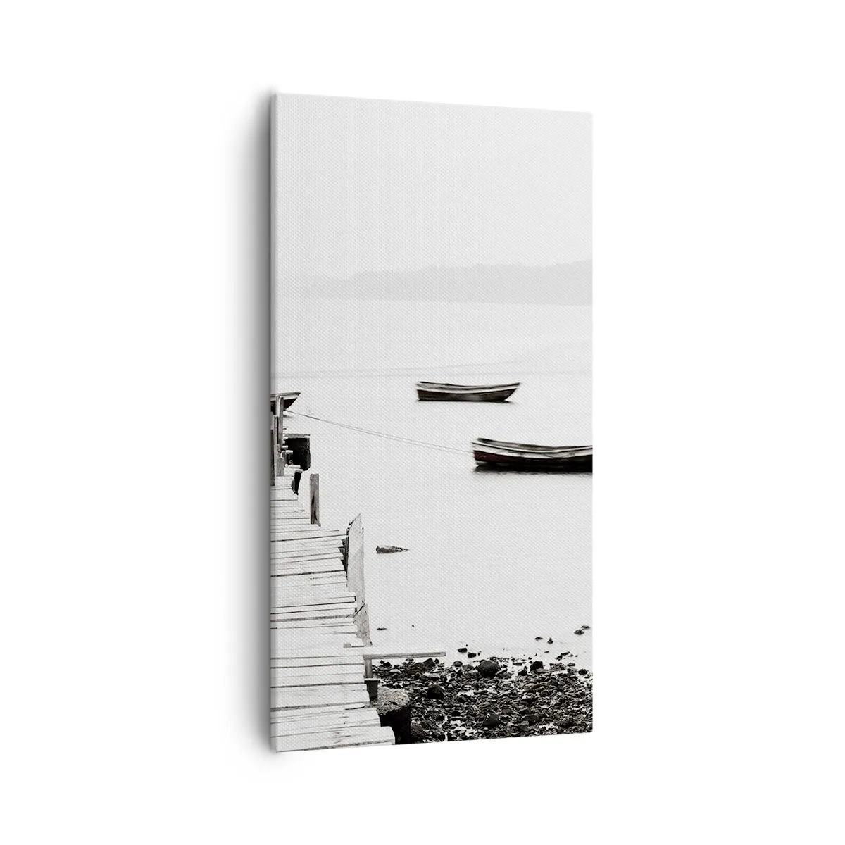 Bild auf Leinwand - Leinwandbild - Ruhig und sauber über dem Wasser - 55x100 cm