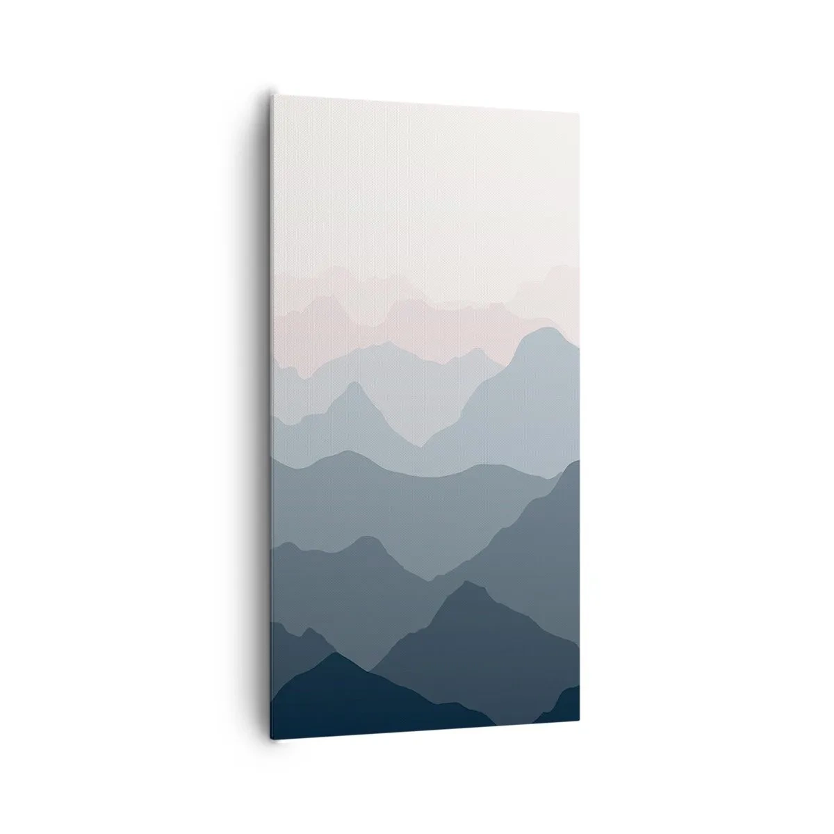 Bild auf Leinwand - Leinwandbild - Wellen der Berge - 65x120 cm