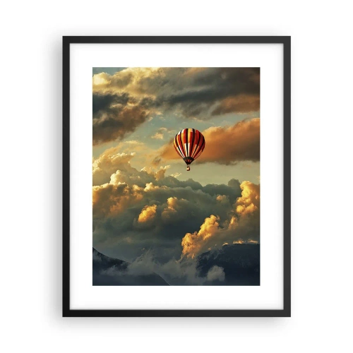 Poster in einem schwarzem Rahmen - Ich fliege, weil ich es will - 40x50 cm