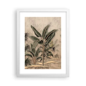 Poster in einem weißen Rahmen - Eine Gravur im Kolonialstil - 30x40 cm