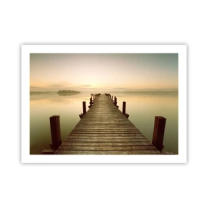 Poster - Tagesanbruch, Morgendämmerung, Licht - 70x50 cm