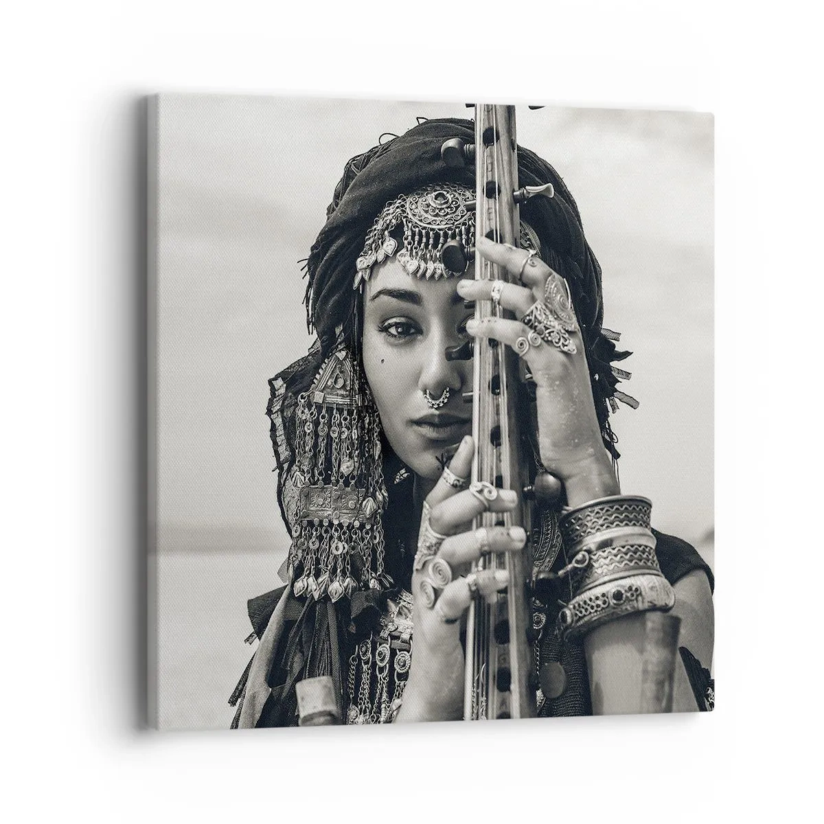 Bild auf Leinwand - Leinwandbild - Die Musik des Orients selbst - 40x40 cm