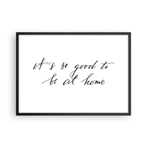 Poster in einem schwarzem Rahmen - Kalligrafischer Schriftzug auf weißem Hintergrund - 70x50cm - Die ganze Wahrheit - Moderne Wanddekoration für Wohnzimmer und Schlafzimmer ARTTOR