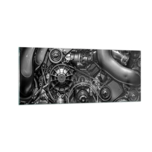 Glasbild - Bild auf glas - Die Poesie der Mechanik - 100x40 cm