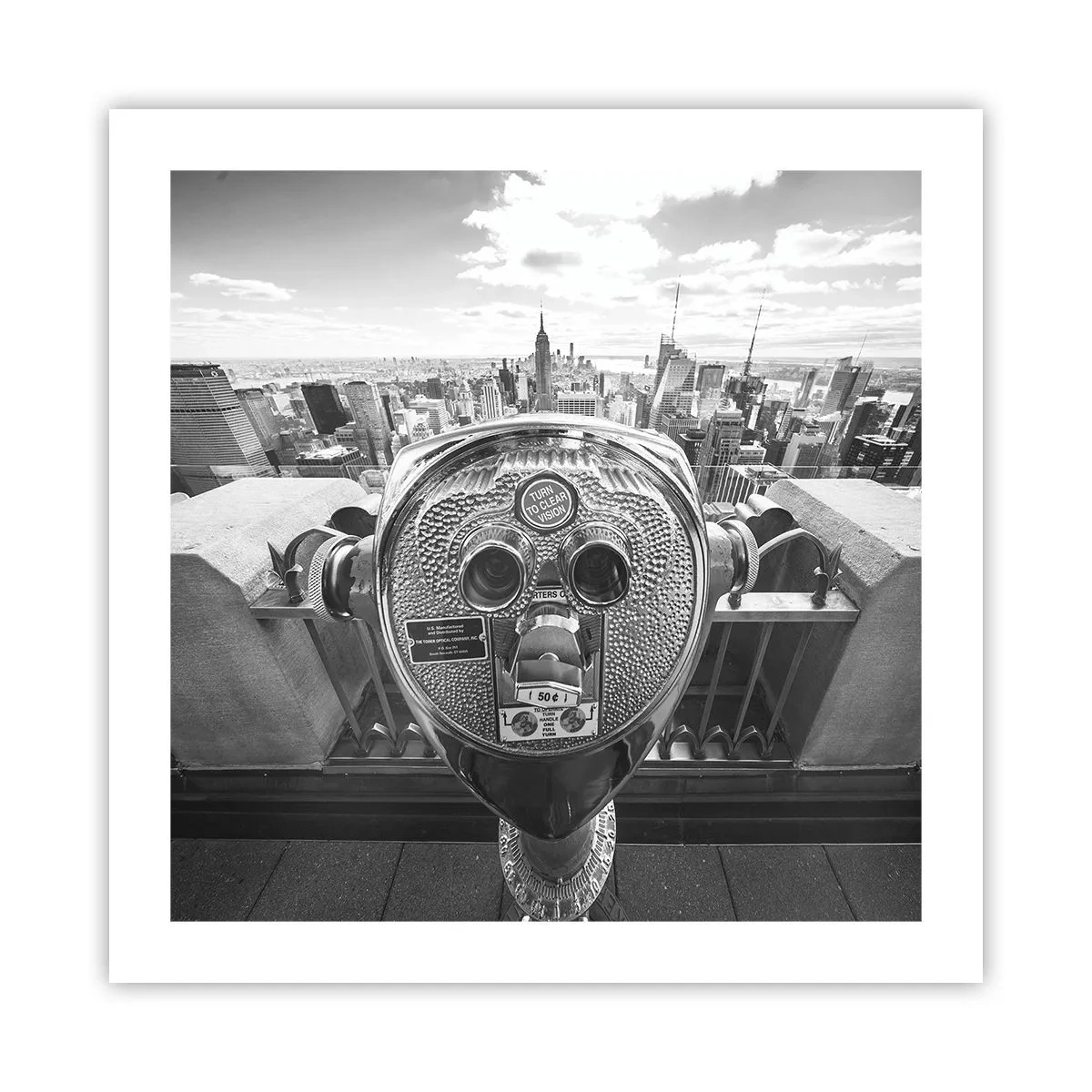 Poster - Stadt über den Städten - 50x50 cm