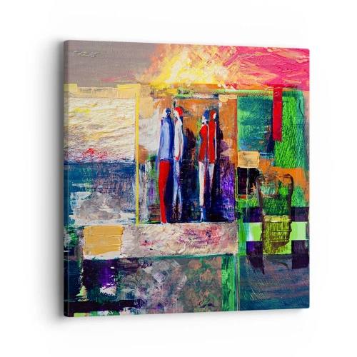 Bild auf Leinwand - Leinwandbild - Beziehungen und Emotionen - 40x40 cm