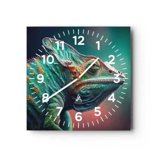 Wanduhr - Glasuhr - Siehst du mich? Nicht gut… - 40x40 cm