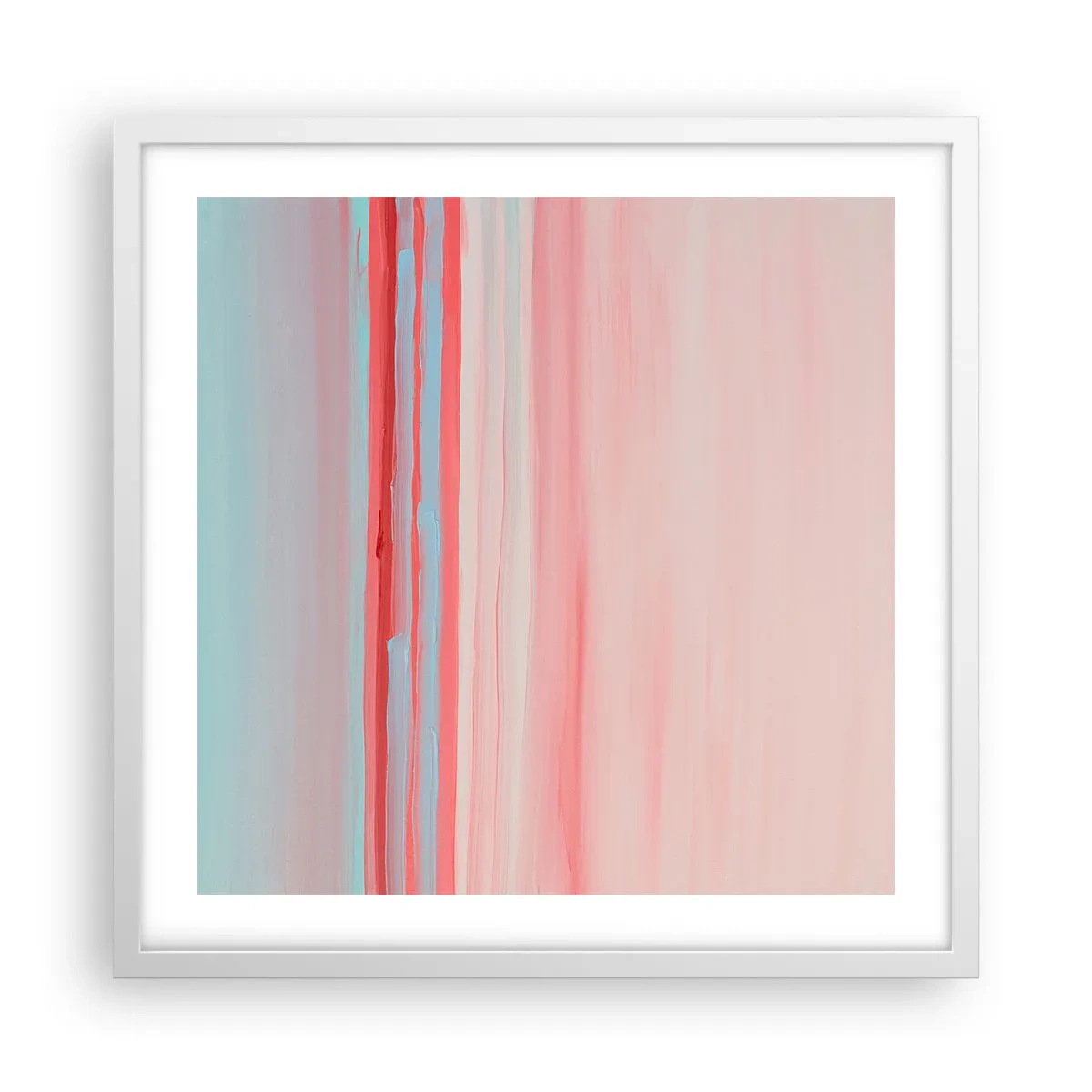 Poster in einem weißen Rahmen - Abstraktion im Morgengrauen - 50x50 cm