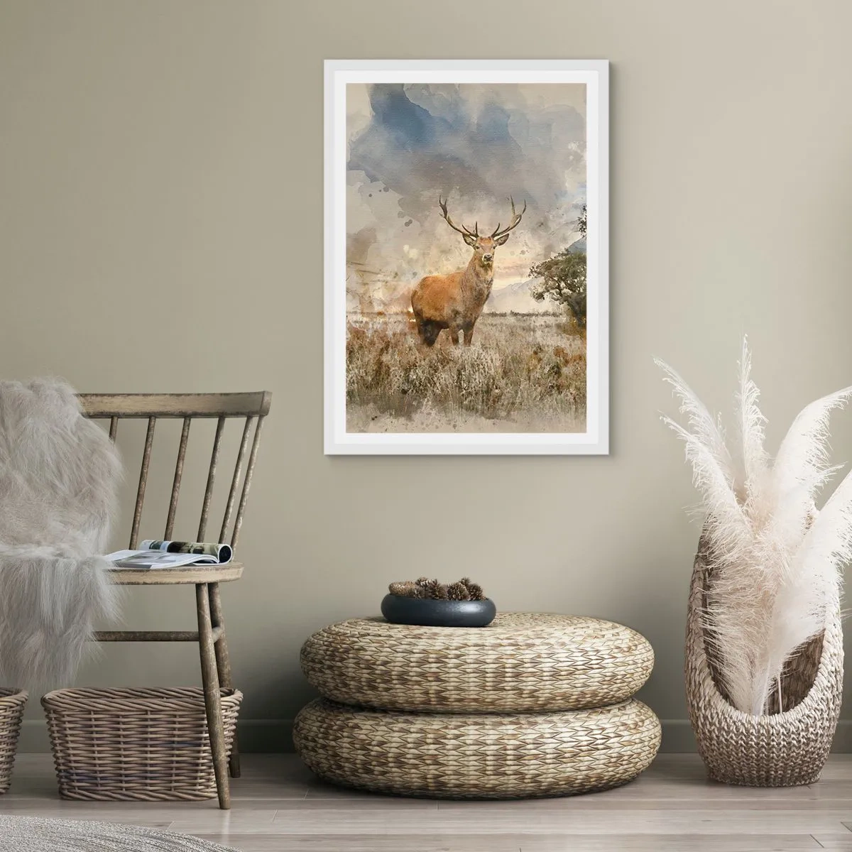 Poster in einem weißen Rahmen - Würde – Stärke – Würde - 70x100 cm