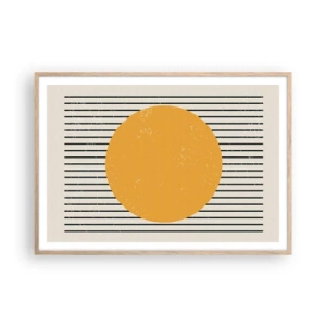 Poster in einem Rahmen aus heller Eiche - Die Kraft der Einfachheit - 100x70 cm