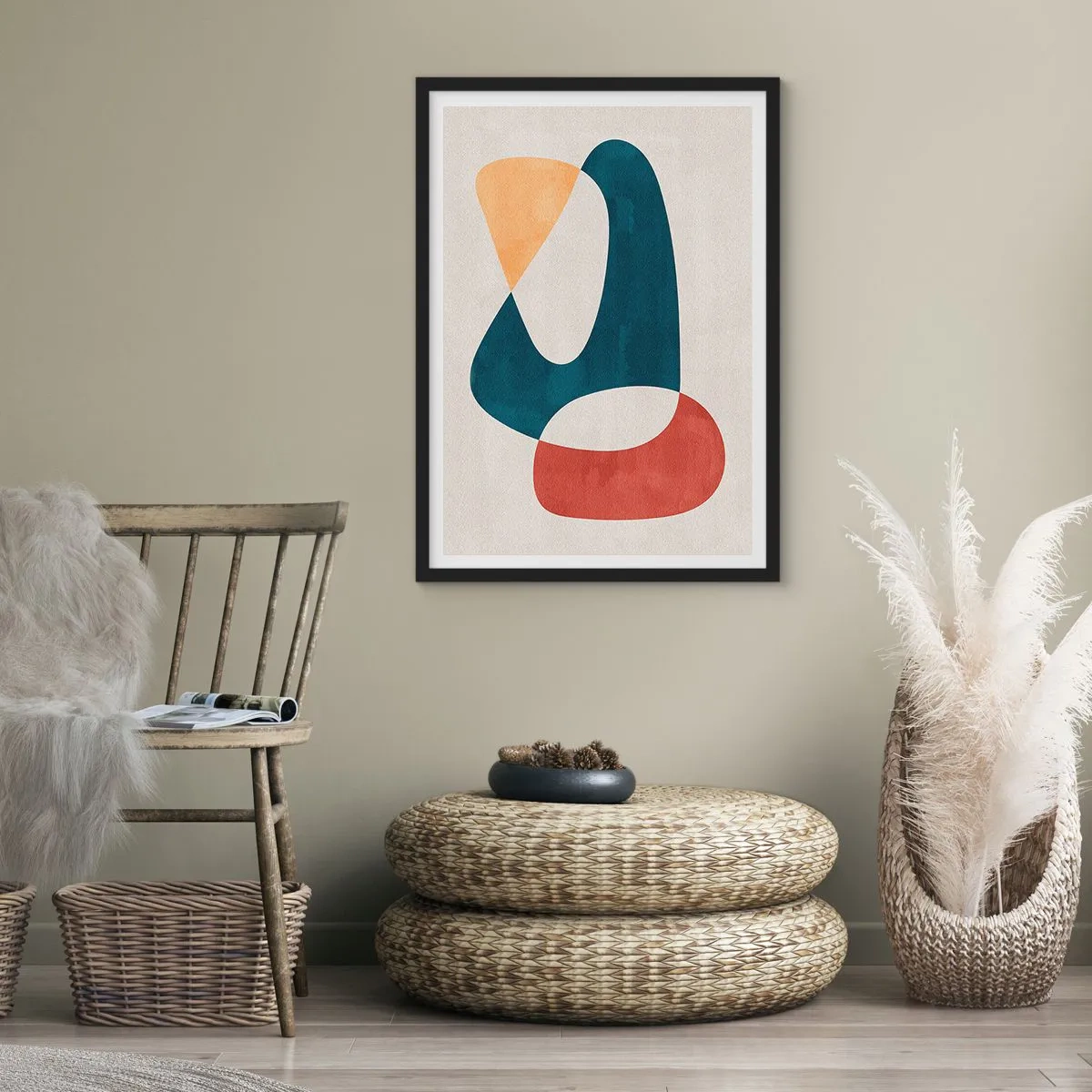 Poster in einem schwarzem Rahmen - Einflüsse und Metamorphosen - 70x100 cm