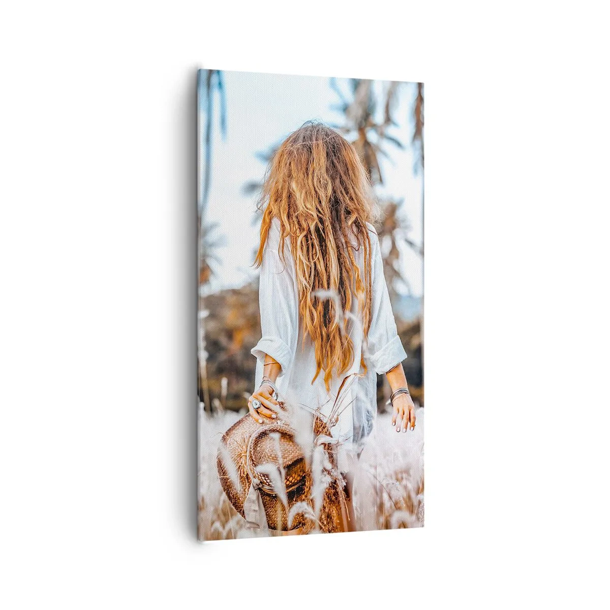 Bild auf Leinwand - Leinwandbild - Geboren aus Grasflaum - 65x120 cm