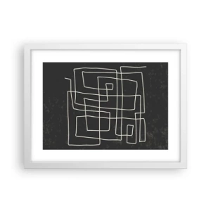 Poster in einem weißen Rahmen - Nicht so einfach - 40x30 cm