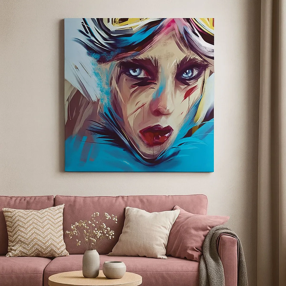 Bild auf Leinwand - Leinwandbild - Strassenkämpferin - 30x30 cm