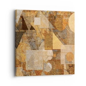 Bild auf Leinwand - Leinwandbild - Eine kubistische Studie aus Bronze - 40x40 cm