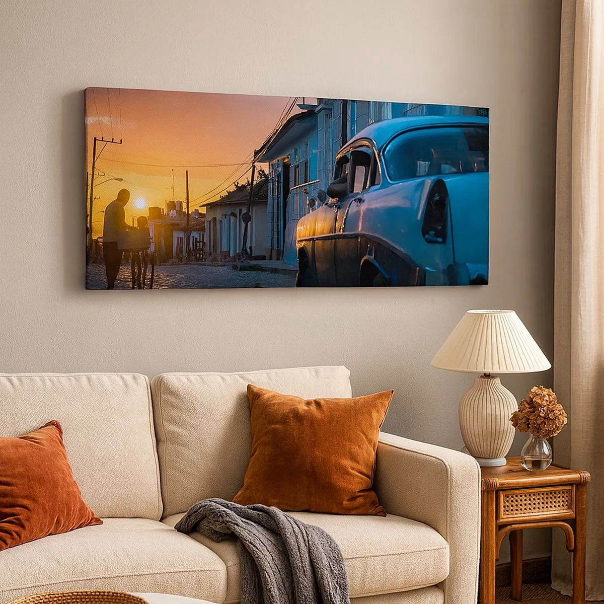 Bild auf Leinwand - Leinwandbild - Hier vergeht die Zeit - 100x40 cm