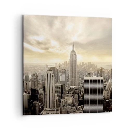 Bild auf Leinwand - Leinwandbild - New York aus Grau - 60x60 cm