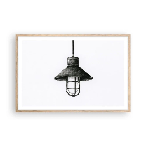 Poster in einem Rahmen aus heller Eiche - Wie vor Jahren… - 91x61 cm