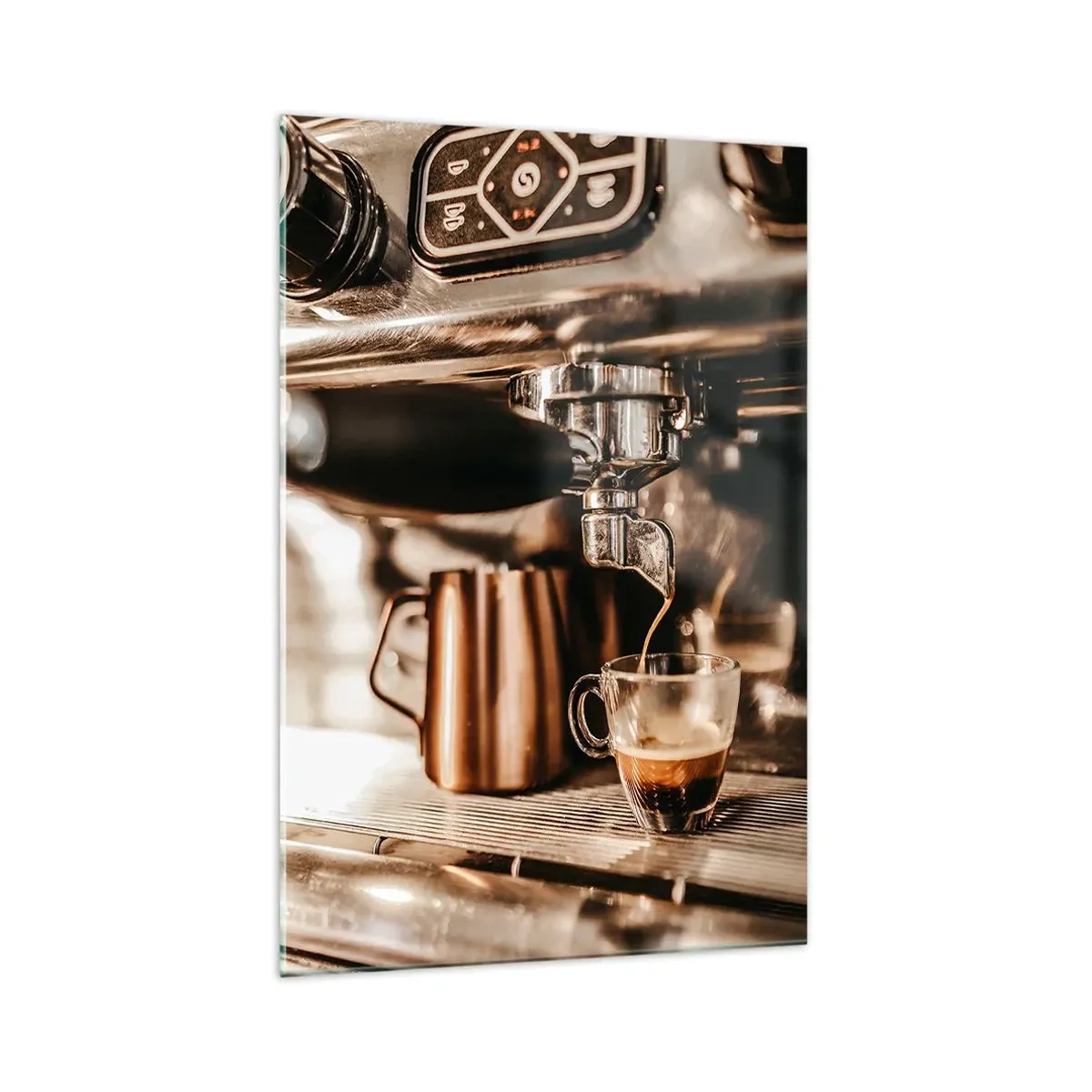 Glasbild - Bild auf glas - Kaffeeglanz - 70x100 cm