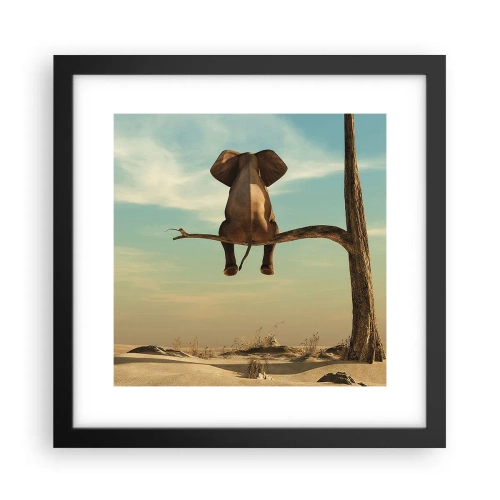 Poster in einem schwarzem Rahmen - Neuer Blickwinkel - 30x30 cm