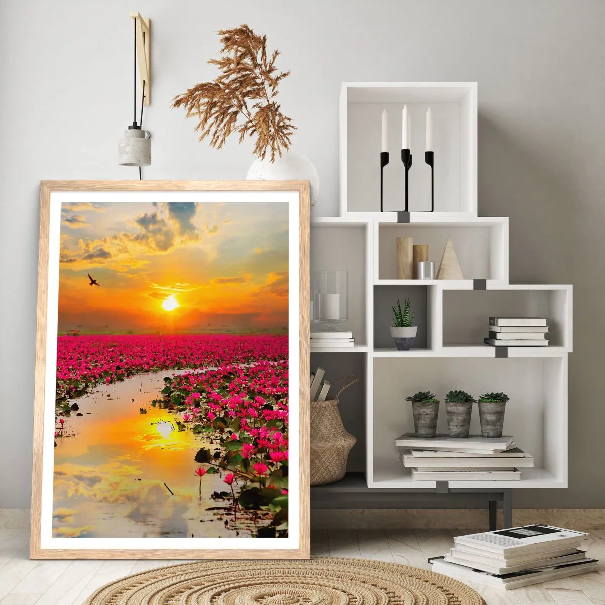 Poster in einem Rahmen aus heller Eiche - Das geheime Leben des Sees - 61x91 cm