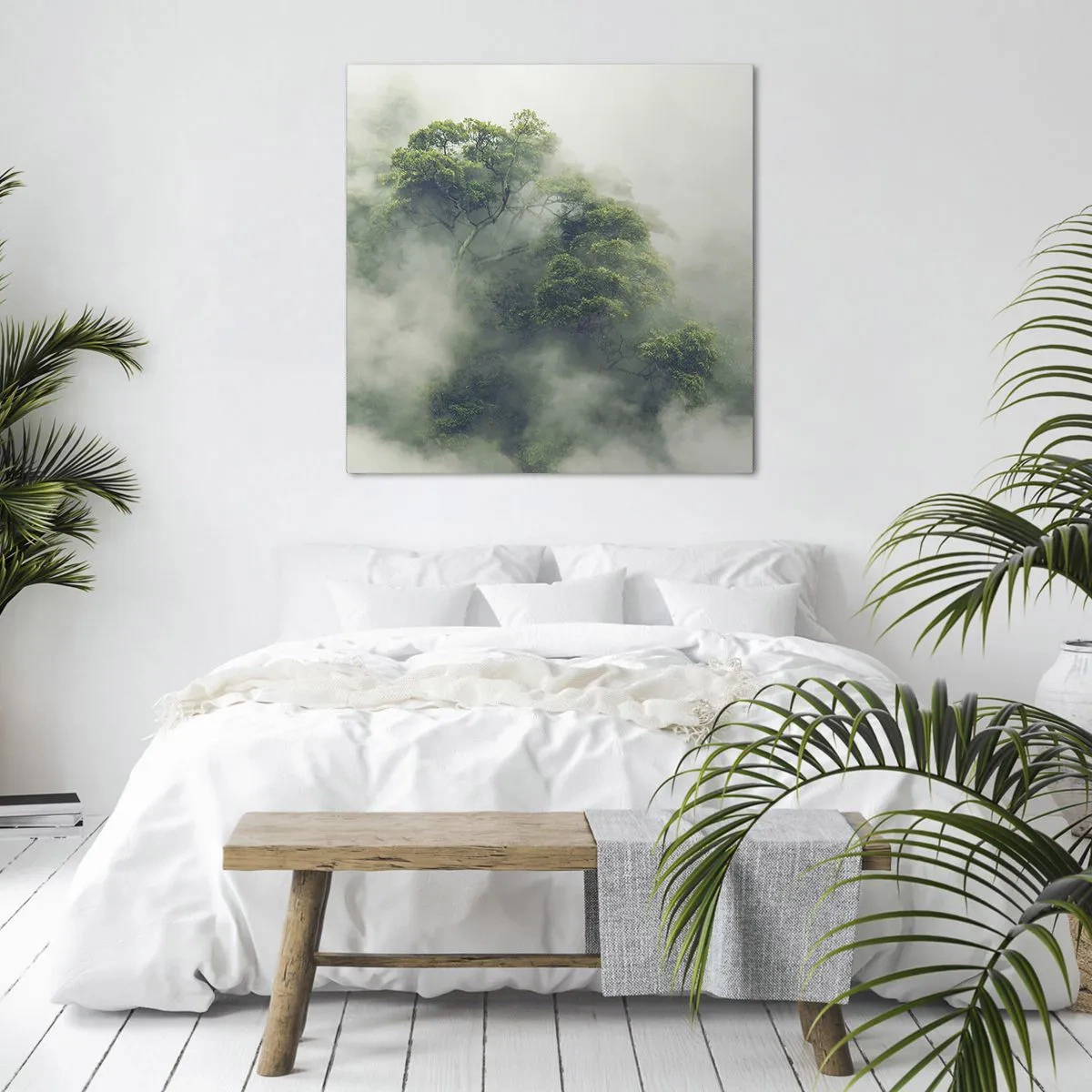 Bild auf Leinwand - Leinwandbild - In Nebel gehüllt - 40x40 cm