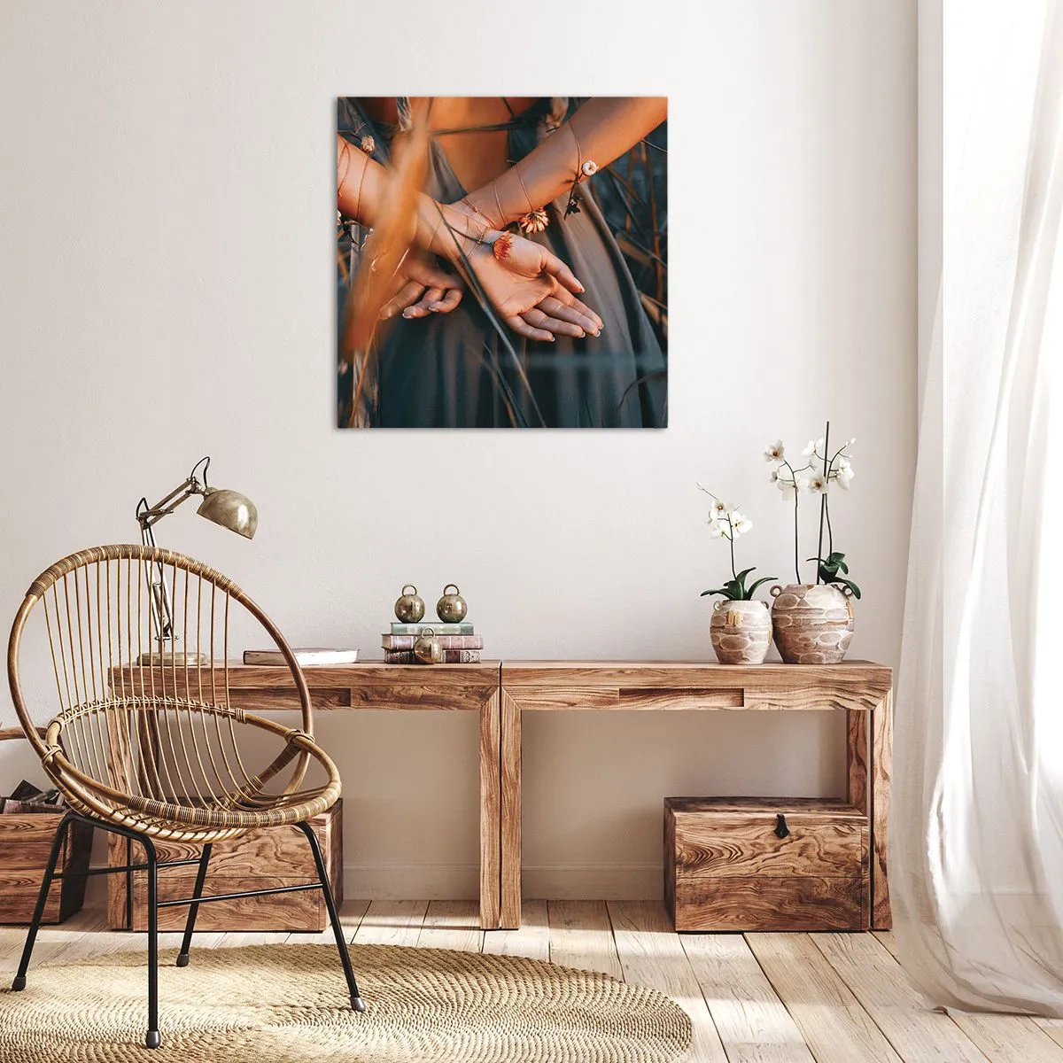 Bild auf Leinwand - Leinwandbild - Verbunden mit der Natur - 40x40 cm