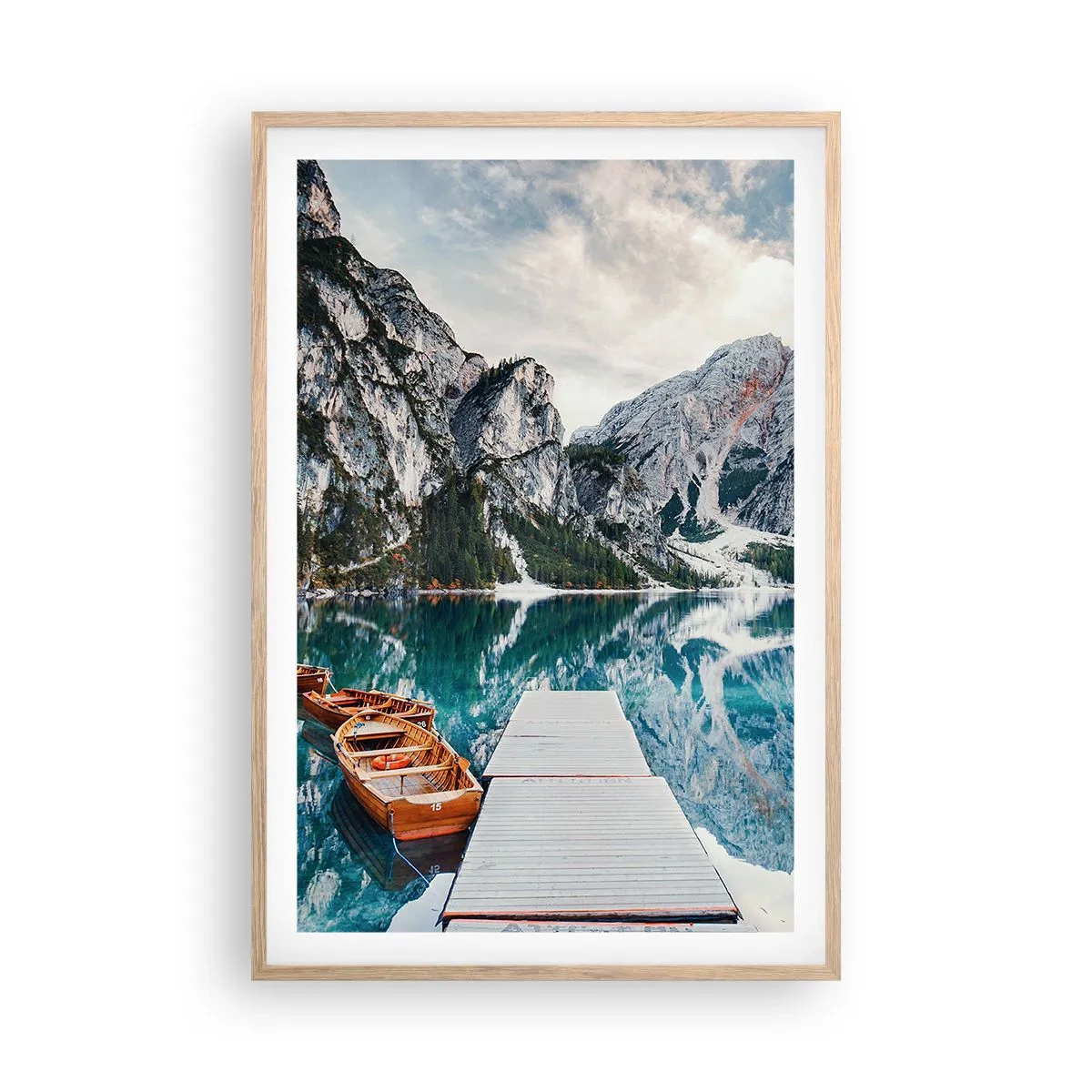 Poster in einem Rahmen aus heller Eiche - Wir zeigen Ihnen Schönheit - 61x91 cm