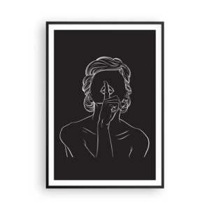 Poster in einem schwarzem Rahmen - Schönheit erblüht in der Stille - 70x100 cm