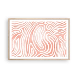 Poster in einem Rahmen aus heller Eiche - Im Korallenlabyrinth - 91x61 cm