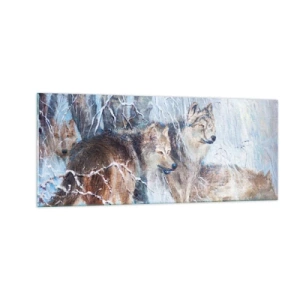 Glasbild - Bild auf glas - Beachtung! Hier kommt ... - 100x40 cm