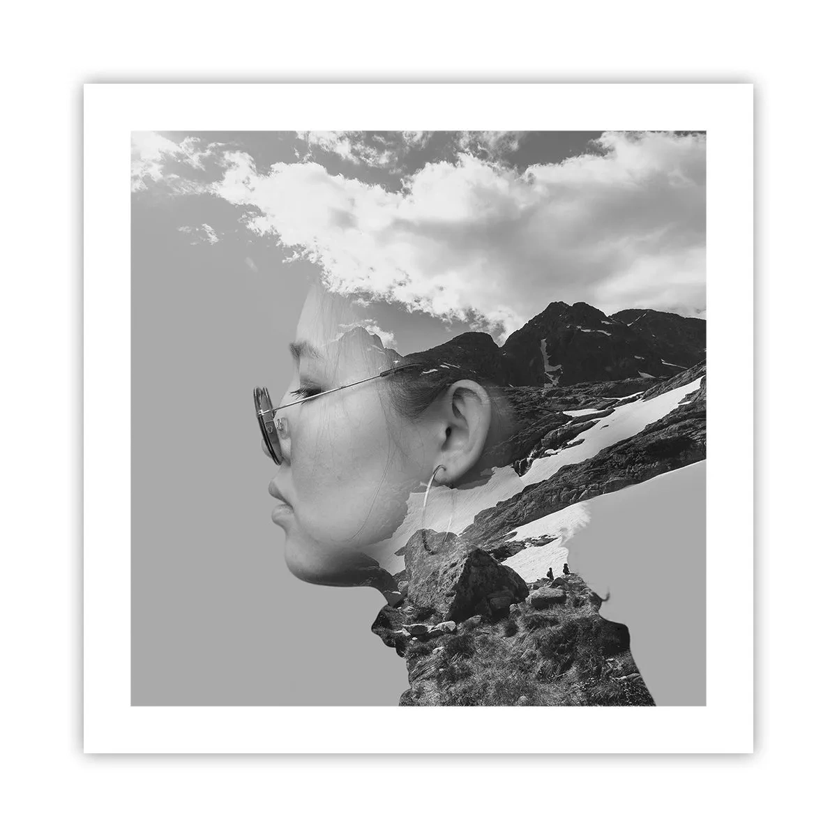 Poster - Top und bewölktes Porträt - 50x50 cm