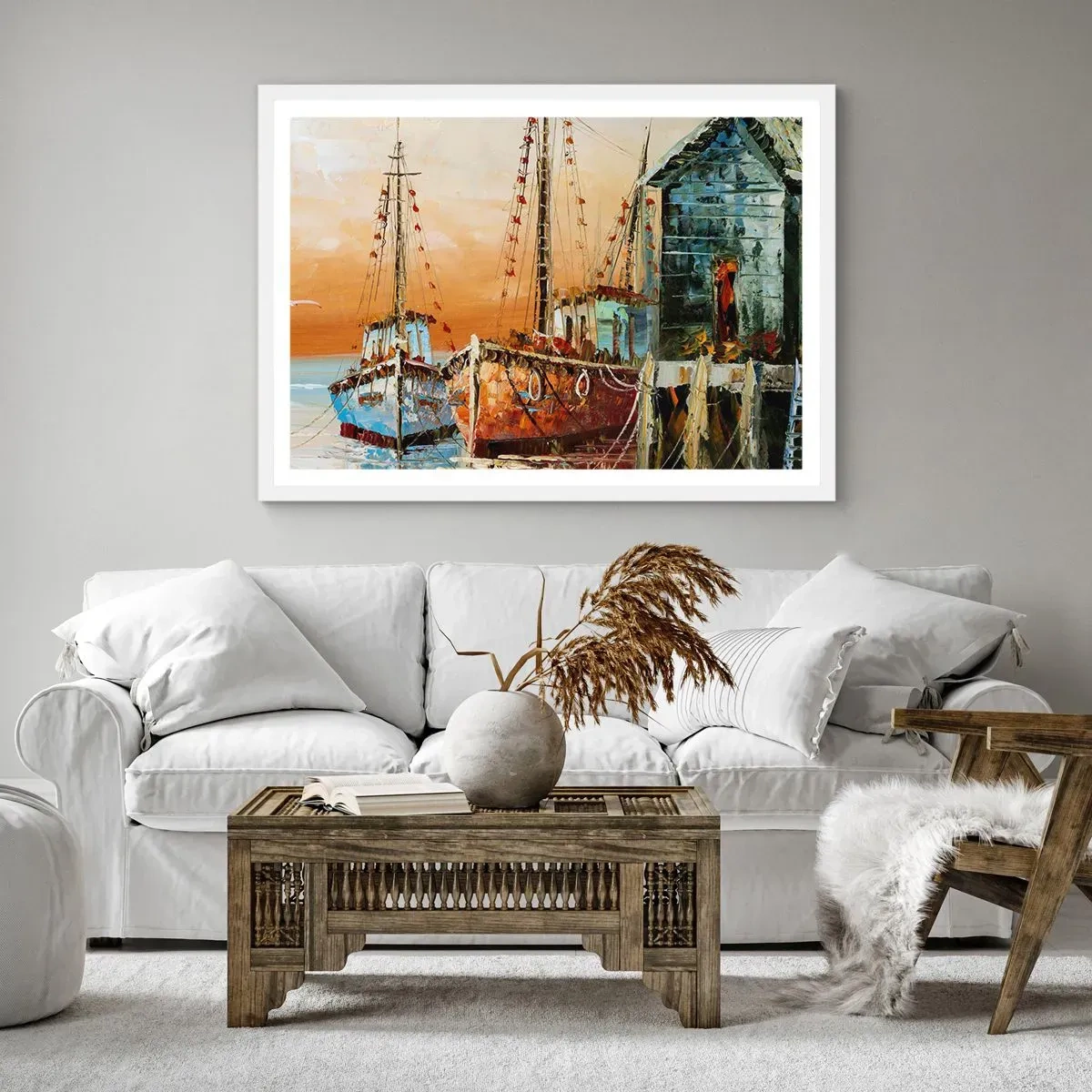 Poster in einem weißen Rahmen - Friedliche Rückkehr - 40x30 cm