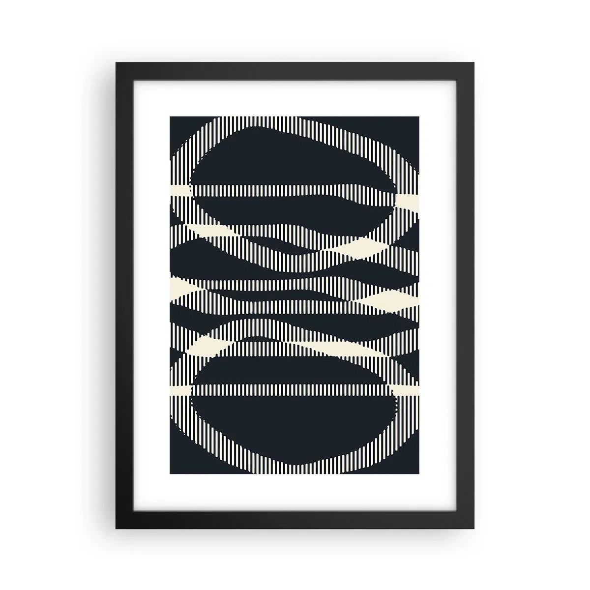 Poster in einem schwarzem Rahmen - Ein Versuch, die Dunkelheit zu durchbrechen - 30x40 cm