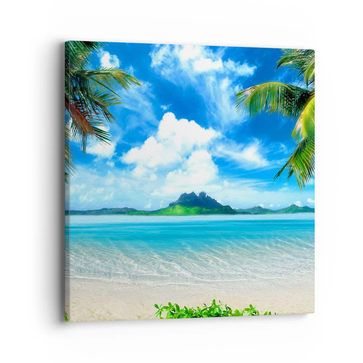 Bild auf Leinwand - Leinwandbild - Das Azurblau der Tropen - 40x40 cm