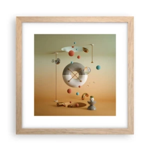 Poster in einem Rahmen aus heller Eiche - Alles kann passieren - 30x30 cm