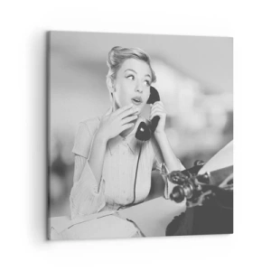 Bild auf Leinwand - Leinwandbild - Hallo, wir sind in den 1950er Jahren. - 50x50 cm