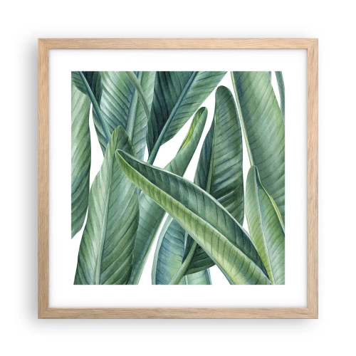 Poster in einem Rahmen aus heller Eiche - An und für sich Grün - 40x40 cm
