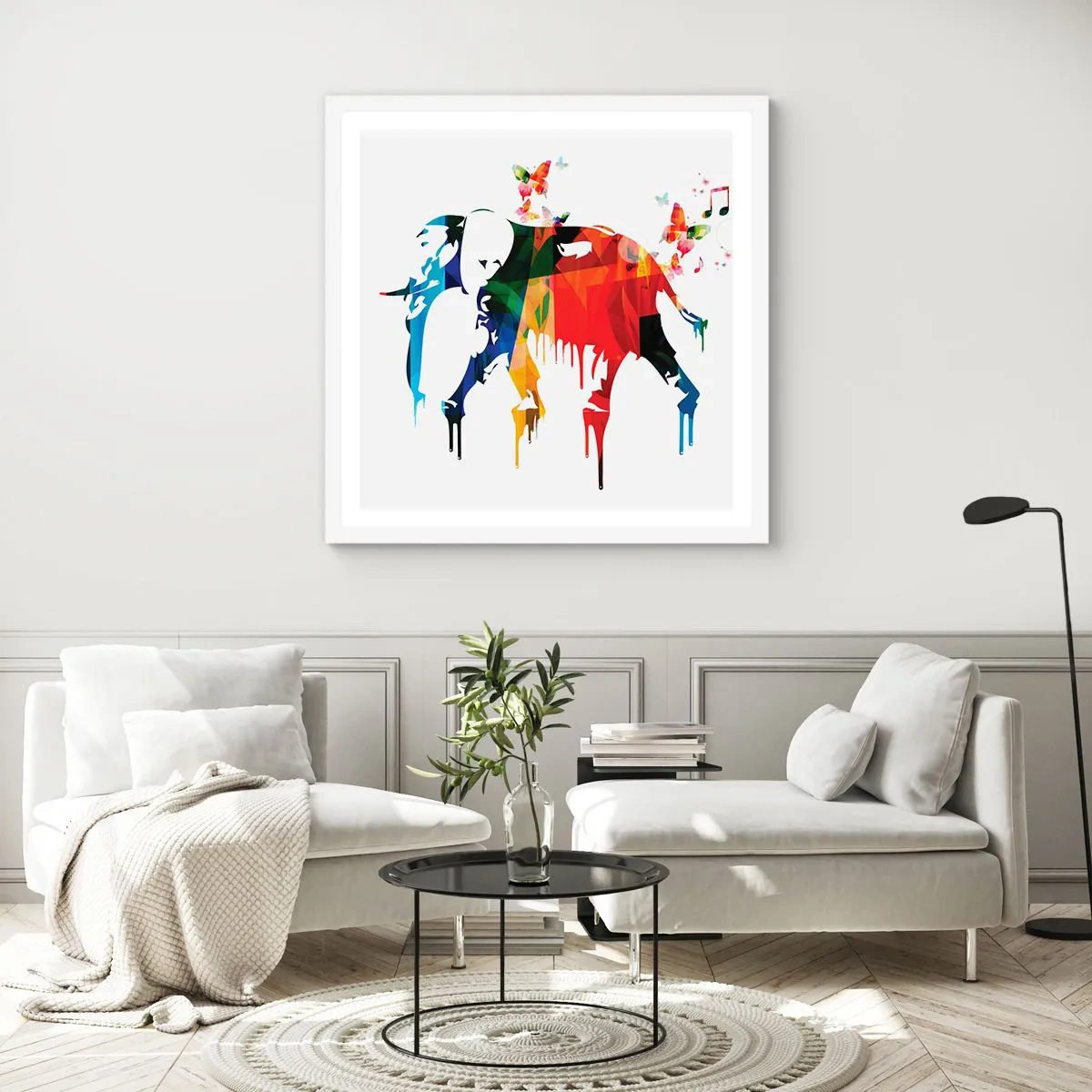 Poster in einem weißen Rahmen - Jeder kann tanzen - 40x40 cm