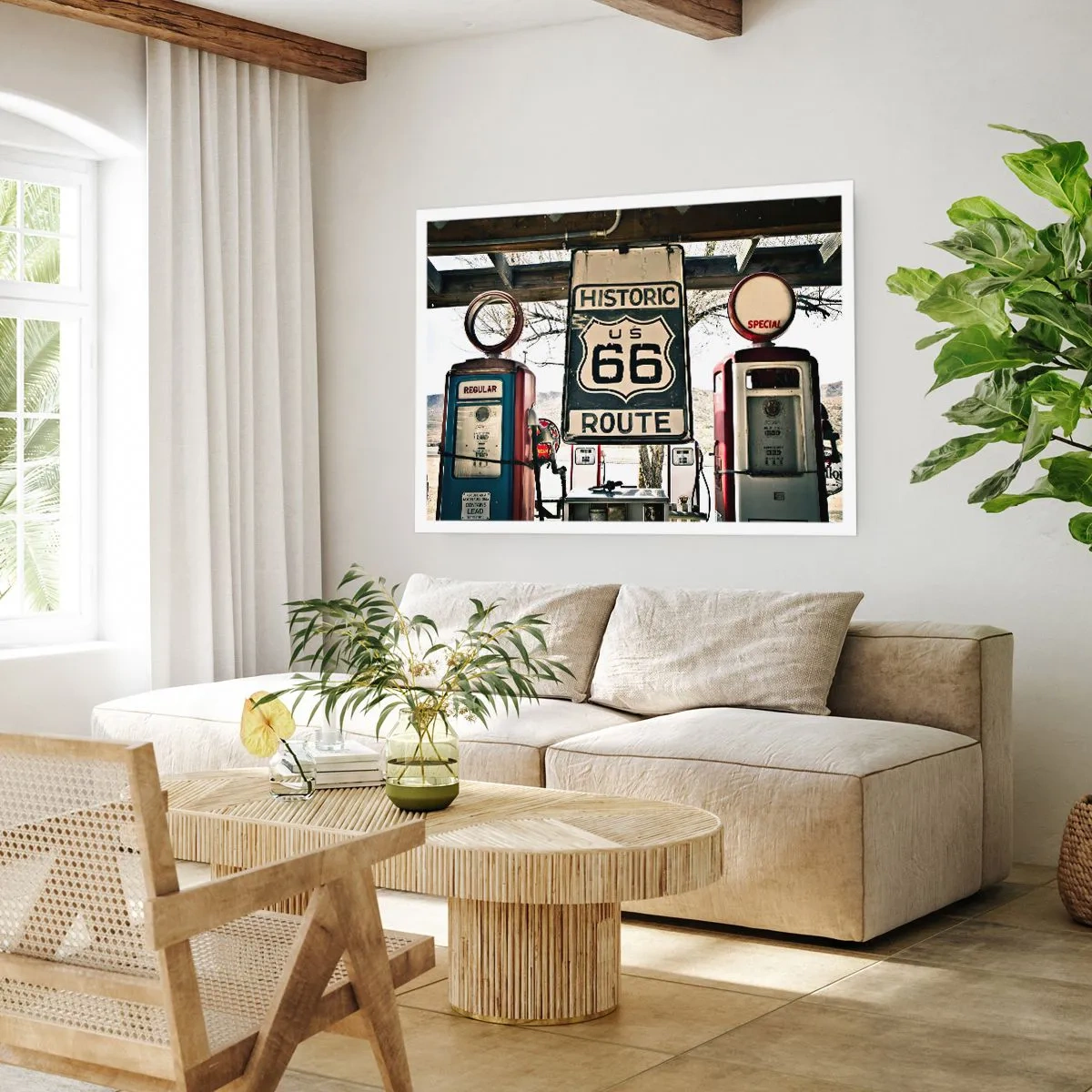 Poster - Amerikanische Retro-Reise - 40x30 cm