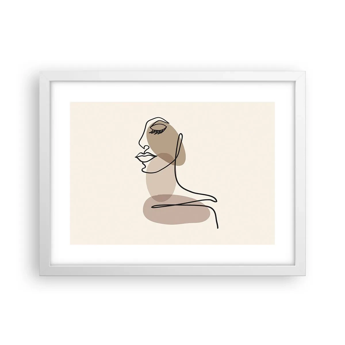 Poster in einem weißen Rahmen - Sich selbst zugehört - 40x30 cm