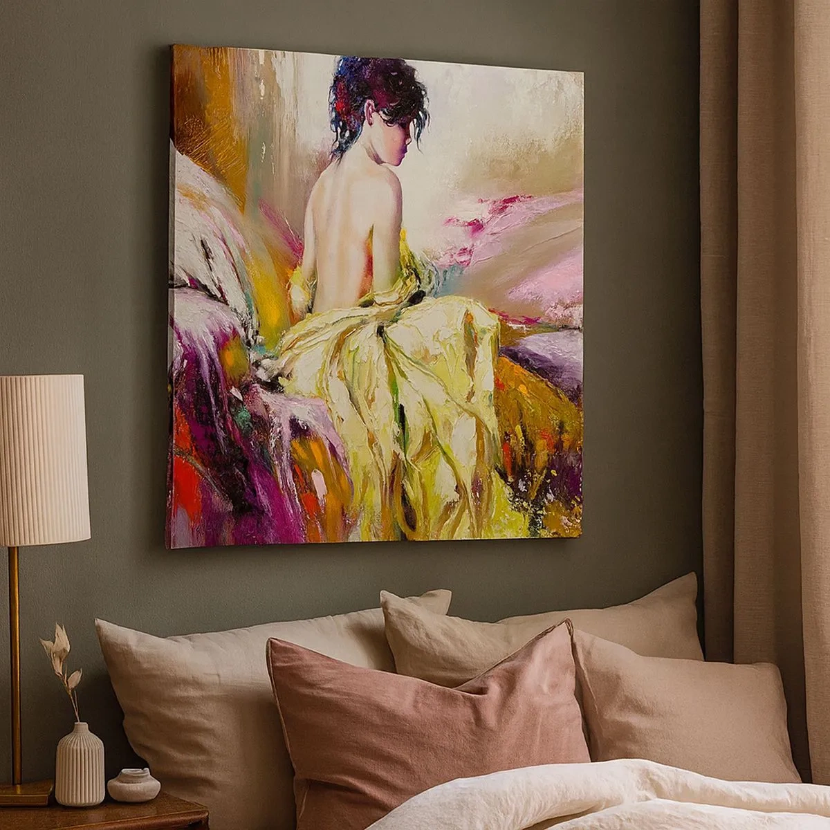 Bild auf Leinwand - Leinwandbild - Zwischen den Lippen und dem Rand der Tasse - 30x30 cm