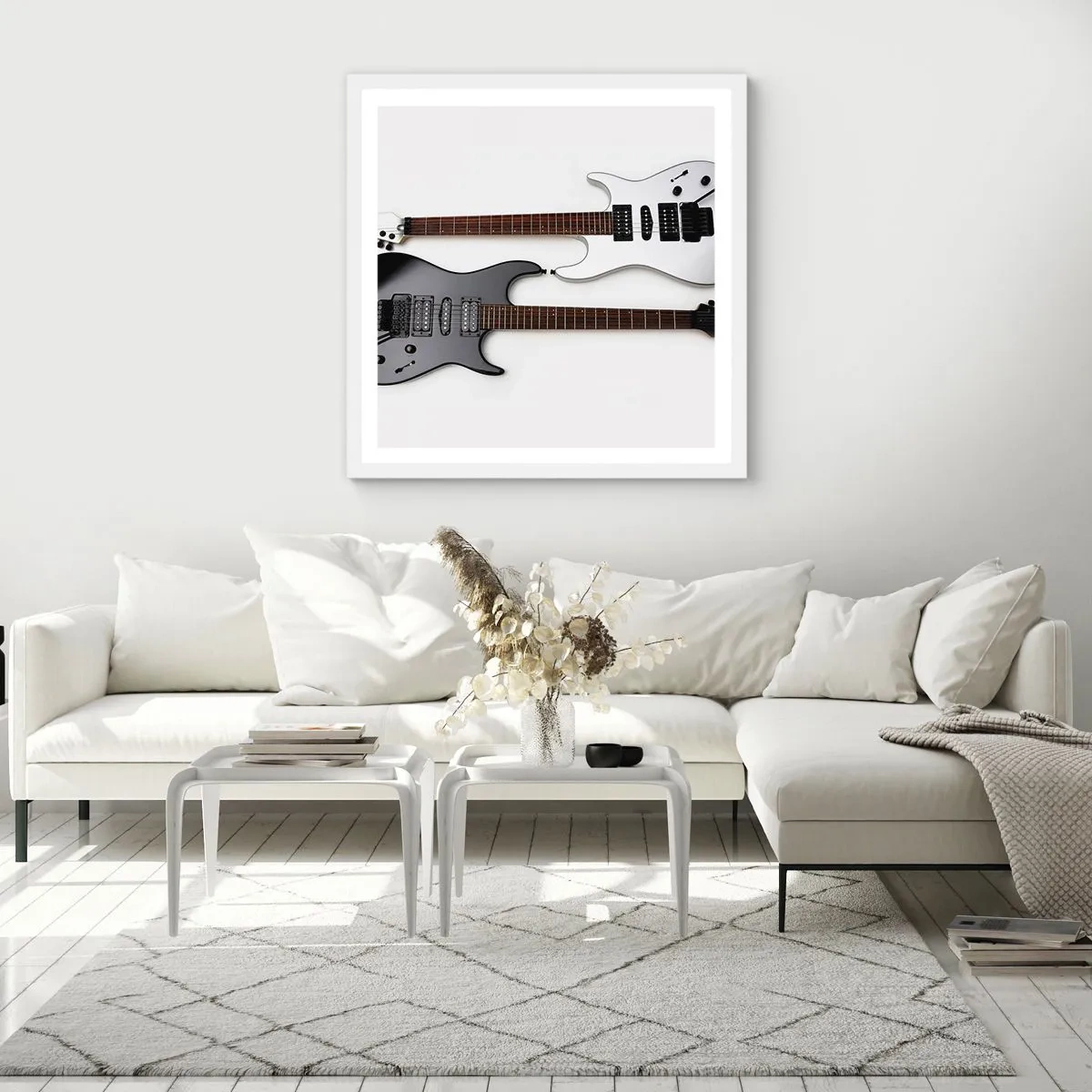 Poster in einem weißen Rahmen - Harmonie der Formen - 50x50 cm