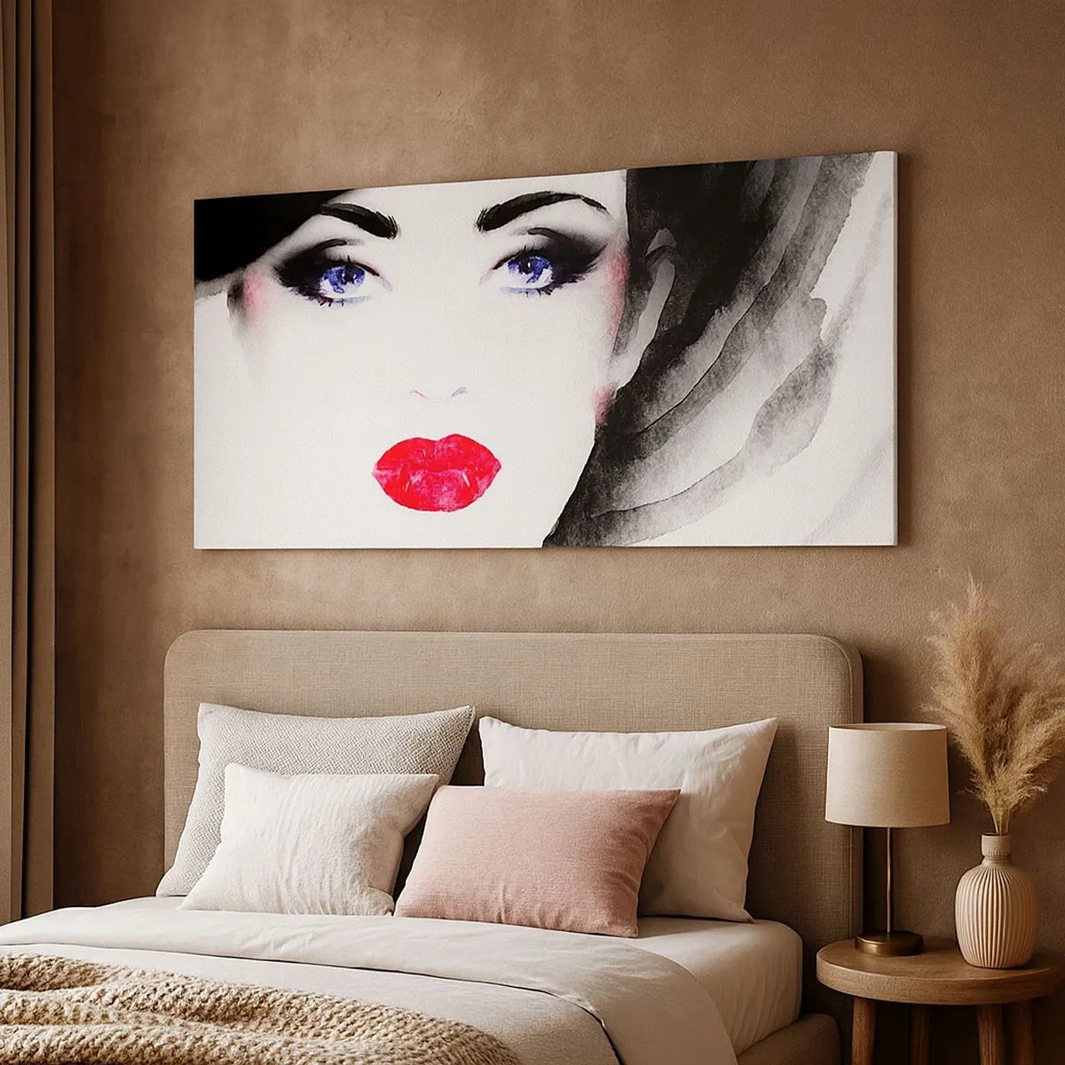 Bild auf Leinwand - Leinwandbild - Er drückt zurück und ruft an - 100x40 cm