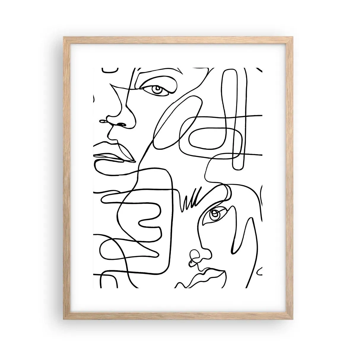 Poster in einem Rahmen aus heller Eiche - In verworrenen Gefühlen - 40x50 cm