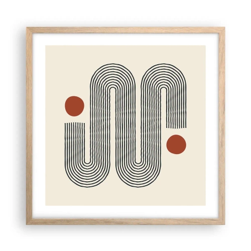 Poster in einem Rahmen aus heller Eiche - Vom Anfang bis zum Ende - 50x50 cm