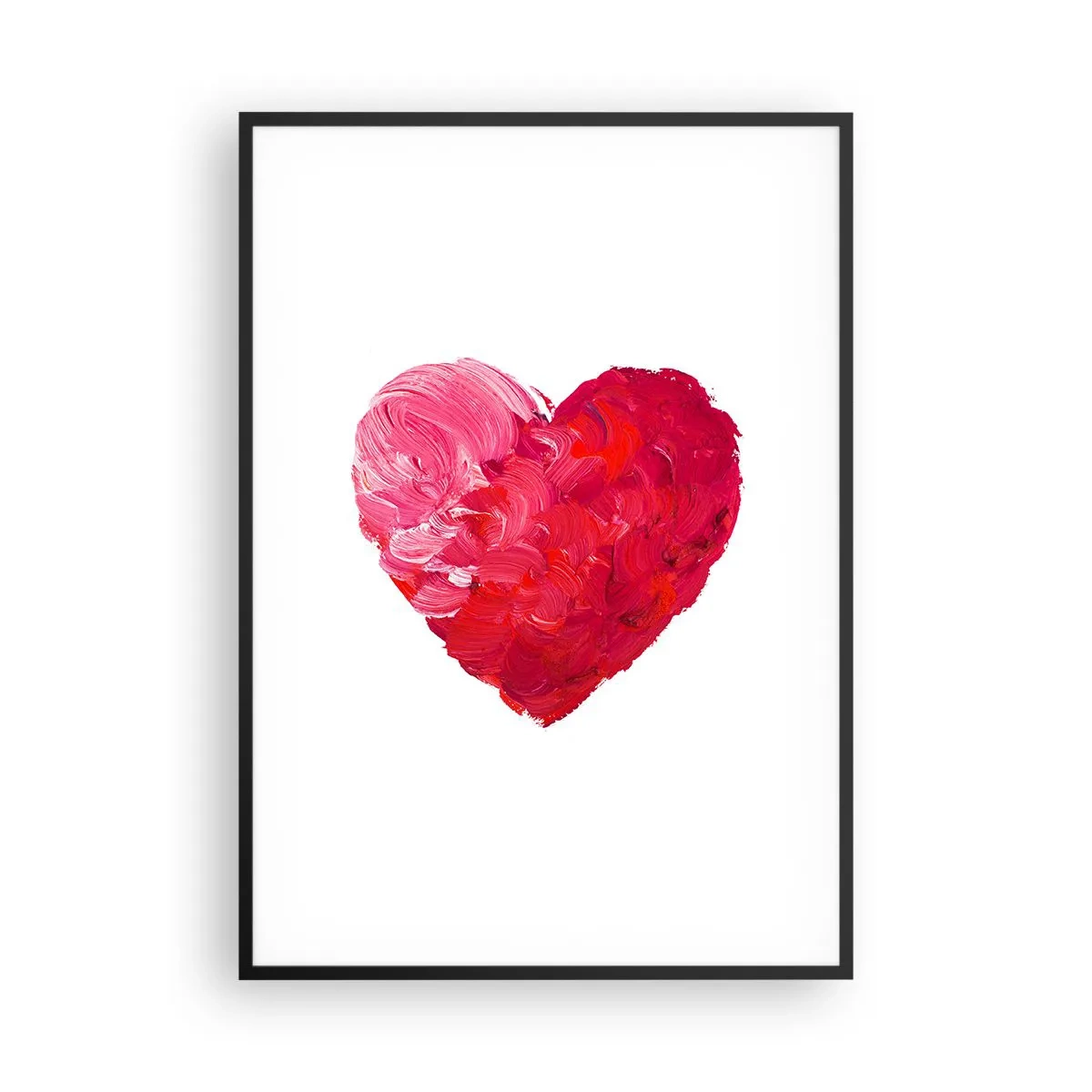 Poster in einem schwarzem Rahmen - Alles was du brauchst ist Liebe - 70x100 cm