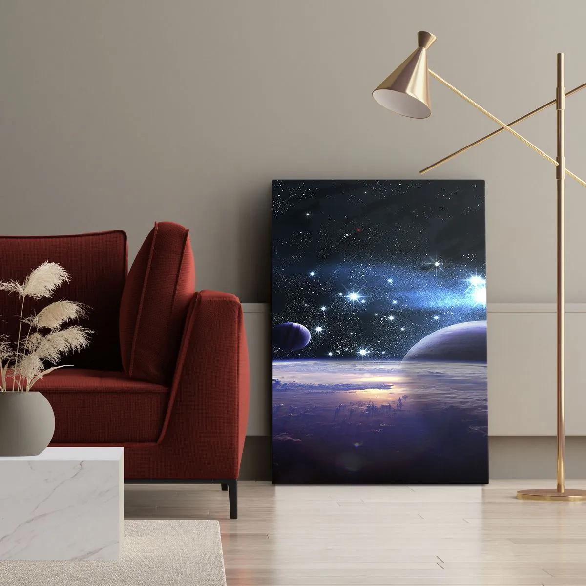 Bild auf Leinwand - Leinwandbild - Noch allein? - 65x120 cm